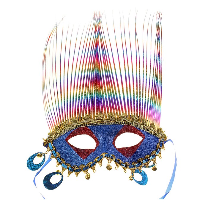 Карнавальная маска "Фаринелли" большие колокольчики, цвета МИКС
