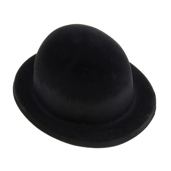фото Карнавальная шляпа из пластика, р-р 56-58, цвет чёрный