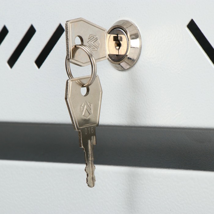 Ящик почтовый вертикальный многосекционный, 6 секций, с задней стенкой, замок с ключами, серый