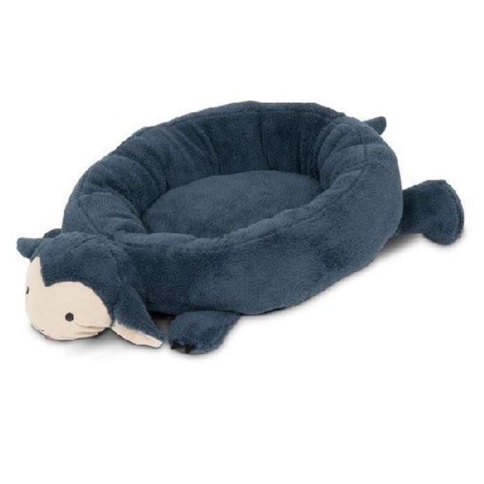 Лежак Petmate для кошек и мелких собак, с круглыми мягкими бортиками и мягкой головой, овальный, 64х