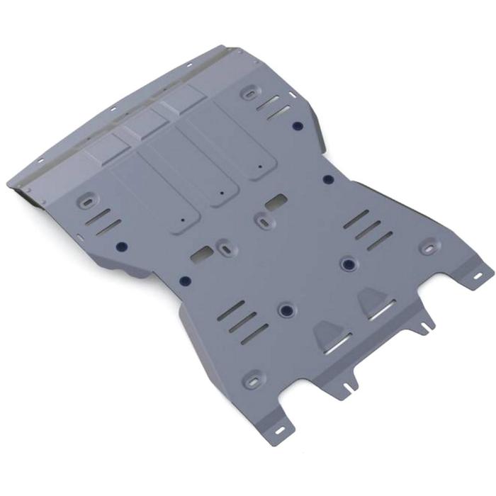 Защита картера и КПП Rival для Porsche Macan (V - 3.0; 3.6; 3.0d) 2014-, крепеж в комплекте, алюминий 4 мм