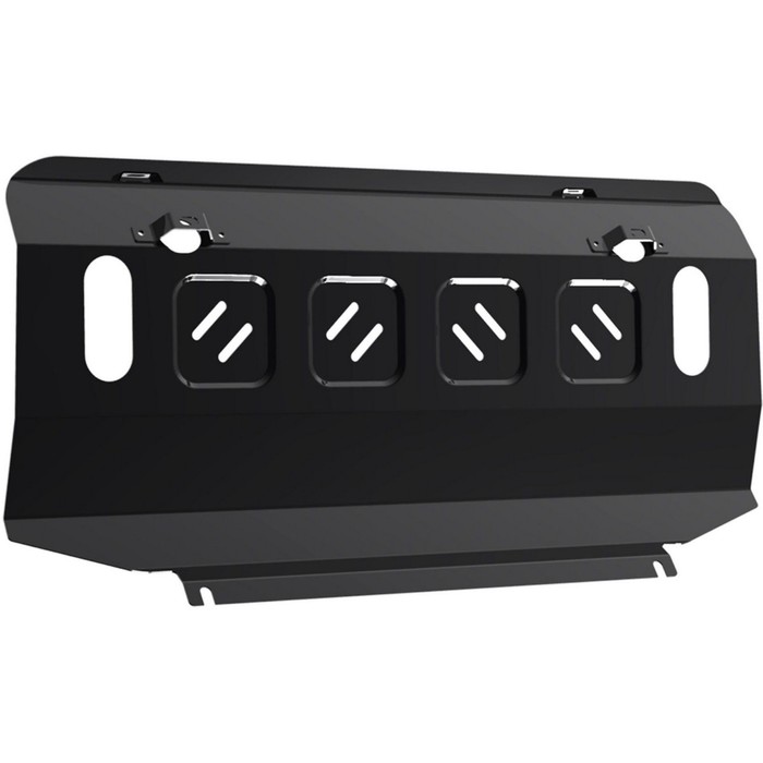 Защита радиатора АвтоБРОНЯ для Mitsubishi Pajero IV (V - 3.0; 3.2d 188/200л.с.; 3.8) 2006-2011 2011-н.в., крепеж в комплекте, сталь, 2 мм, 111.04012.1