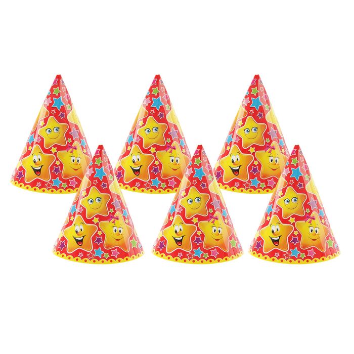 Колпаки "Праздничные" звездочки   набор 6 шт