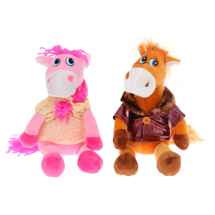 Мягкая игрушка "Лошадь" девочка/мальчик, цвета МИКС
