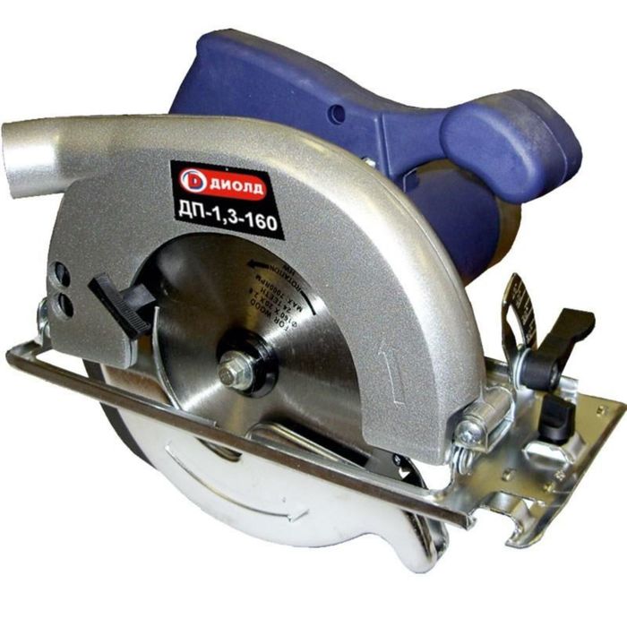 Дисковая пила "ДИОЛД" ДП-1,3-160, 1300 Вт, 4500 об/мин, диск 20х160х2 мм