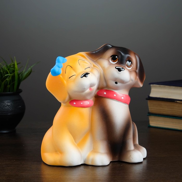 Копилка "Щенки пара", 20см