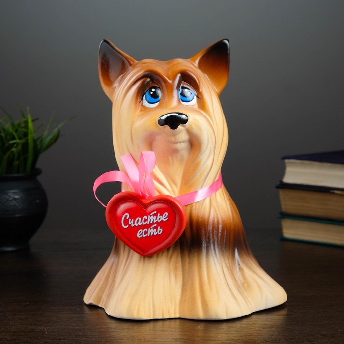 Копилка "Йорк с сердцем" большой