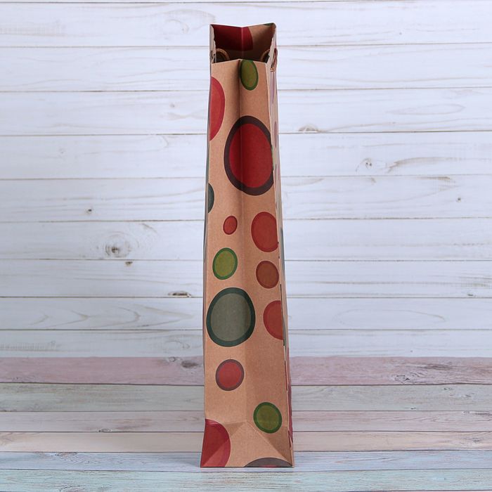 Пакет крафт "Круги", 31,5 х 9,5 х 41,5 см