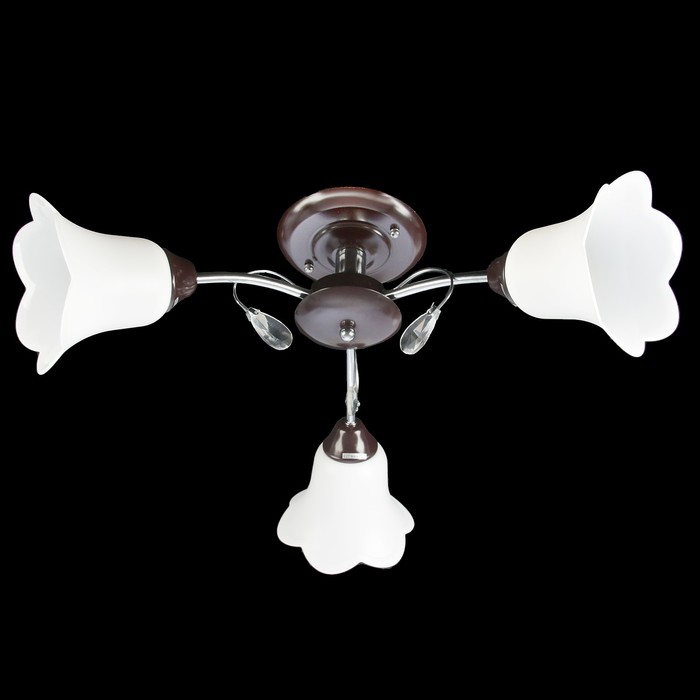 Люстра "Эйфория" 3 лампы E27 60W венге-хром