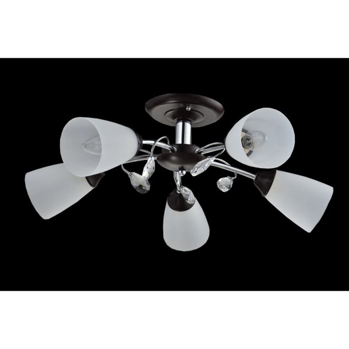 Люстра "Эйфория" 5 ламп МИКС E27 60W венге-хром