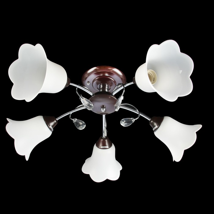 Люстра "Эйфория" 5 ламп МИКС E27 60W венге-хром