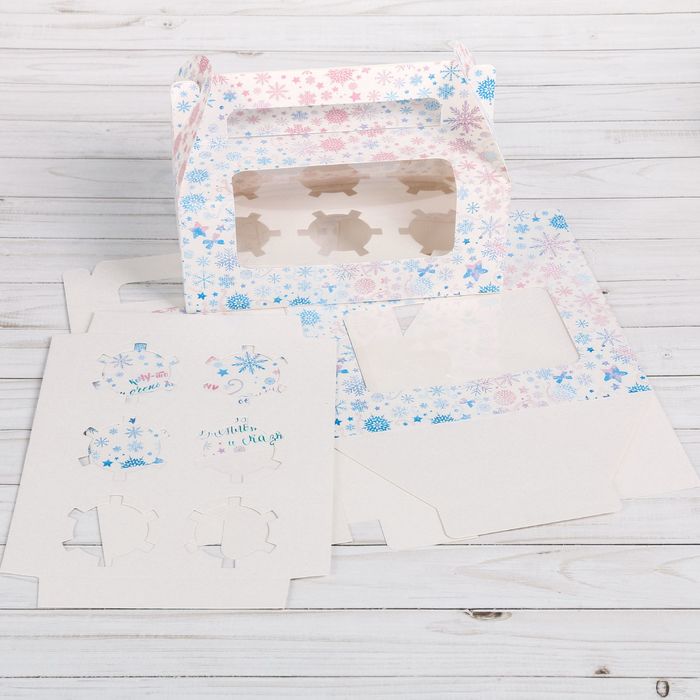 Коробочка для кексов «С добрыми пожеланиями», 24 х 16 х 10 см