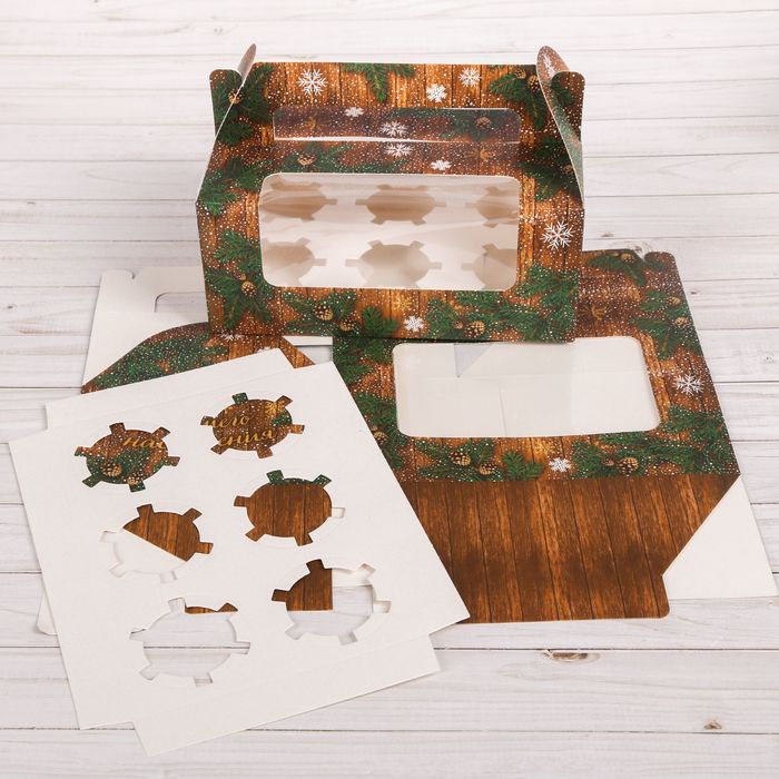 Коробочка для кексов «Хорошего настроения», 24 х 16 х 10 см