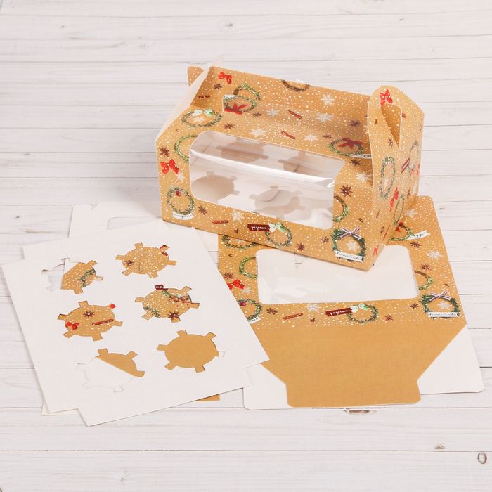 Коробочка для кексов «Вкусности», 24 х 16 х 10 см