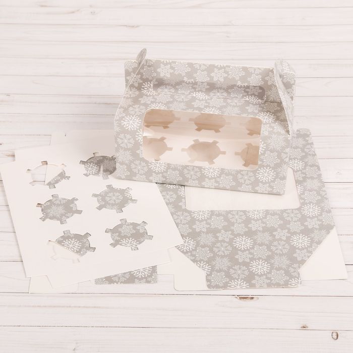 Коробочка для кексов «Зима», 24 х 16 х 10 см