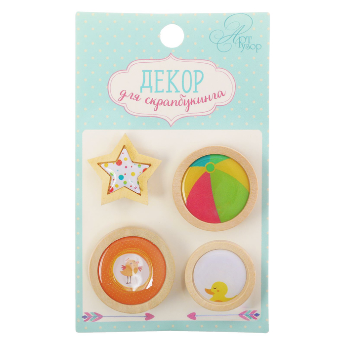 Декор для скрапбукинга "Праздник детства", 6 х 10 см