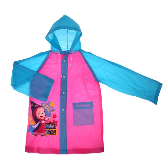 Дождевик детский "Фокус покус!" Маша и Медведь, р-р M, рост 100-110 см