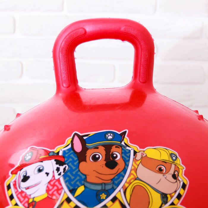 Щенячий патруль. Мяч прыгун массажный с ручками "ЩЕНЯЧИЙ ПАТРУЛЬ" d=45 см, вес 350 гр, цвета микс