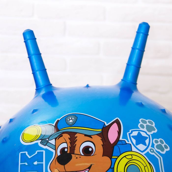 Щенячий патруль. Мяч прыгун массажный с рожками "ГОНЧИК" d=45 см, вес 350 гр, цвета микс