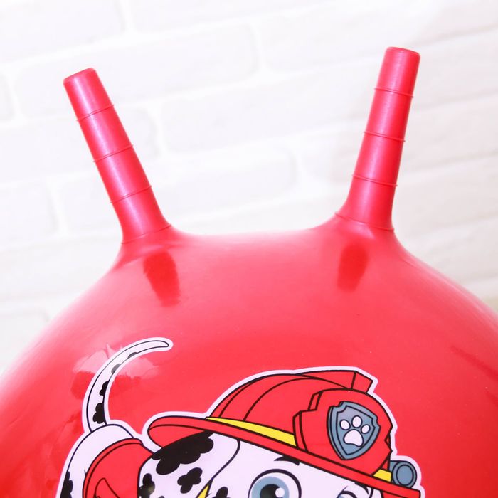 Щенячий патруль. Мяч прыгун с рожками "МАРШАЛ" d=45 см, вес 350 гр, цвета микс