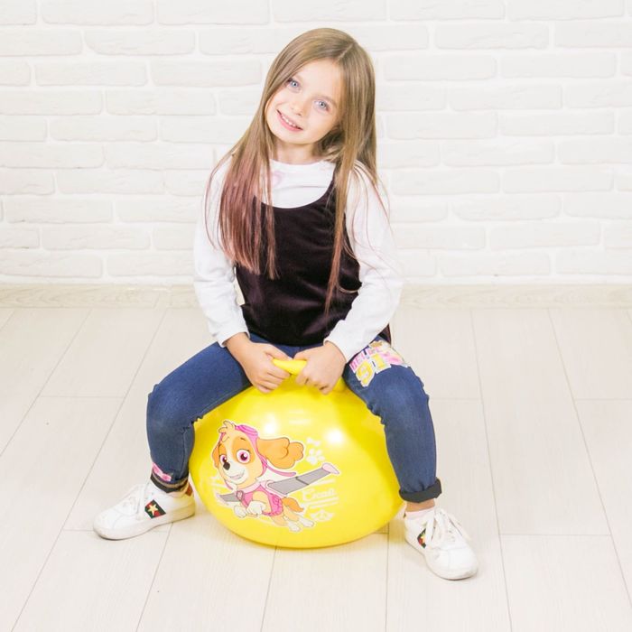 Щенячий патруль. Мяч прыгун массажный с ручками "СКАЙ" d=45 см, вес 350 гр, цвета микс
