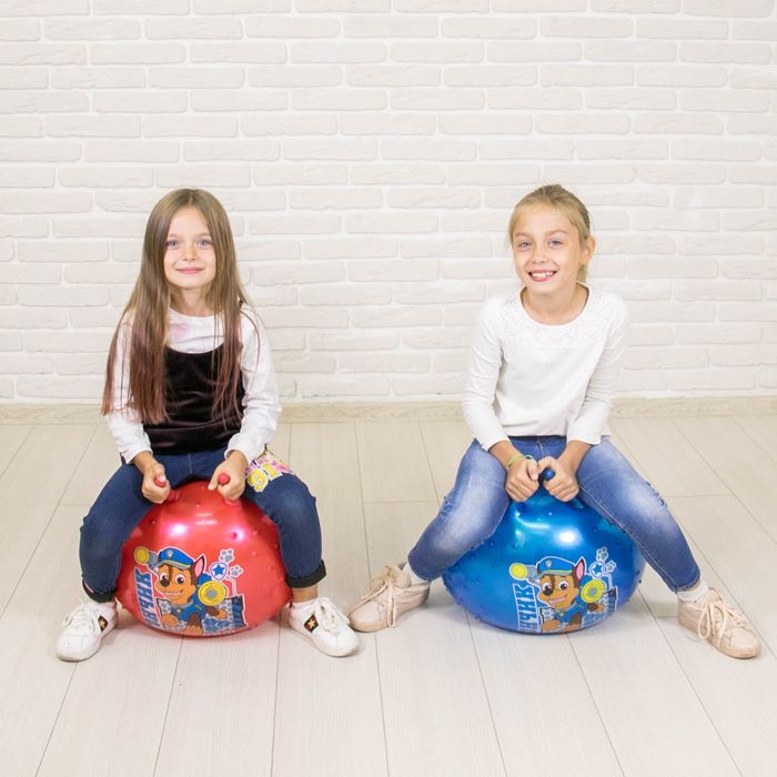 Щенячий патруль. Мяч прыгун массажный с ручками "СКАЙ" d=45 см, вес 350 гр, цвета микс