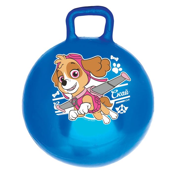 Щенячий патруль. Мяч прыгун массажный с ручками "СКАЙ" d=45 см, вес 350 гр, цвета микс