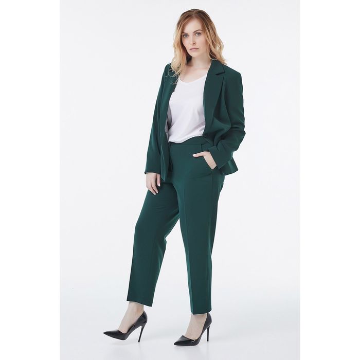 Брюки женские, размер 54, цвет тёмно-зелёный 2-454-15