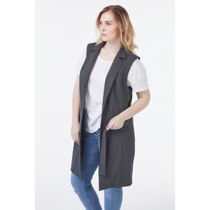 Жилет женский, размер 50, клетка серая 2-304-11
