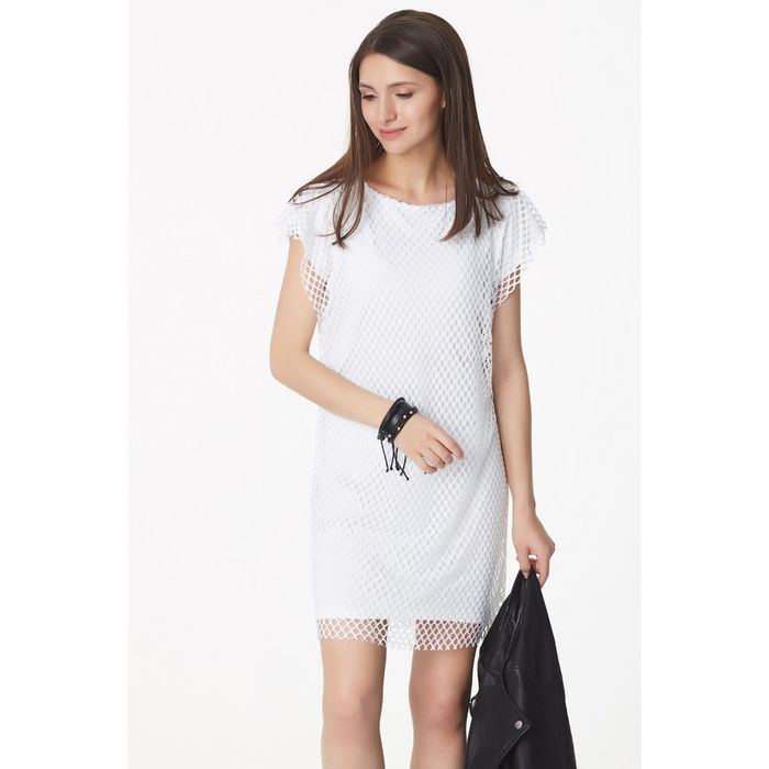 Платье женское, размер 46, цвет белый 771-02