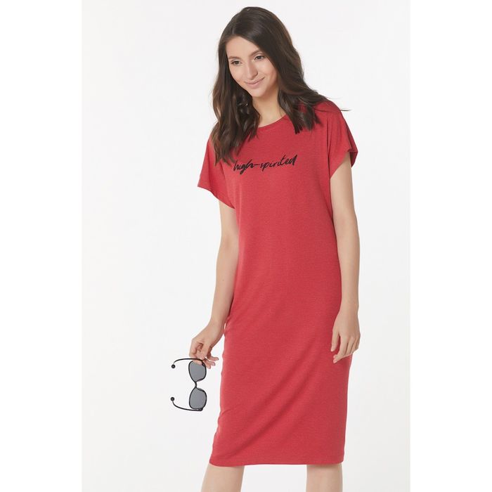 Платье женское, размер 42, цвет красный 782-03