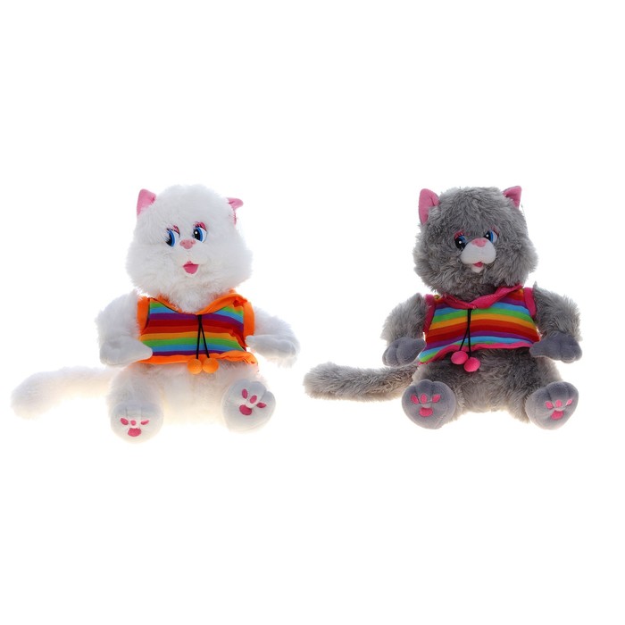 Мягкая игрушка "Кот в полосатой майке", цвета МИКС