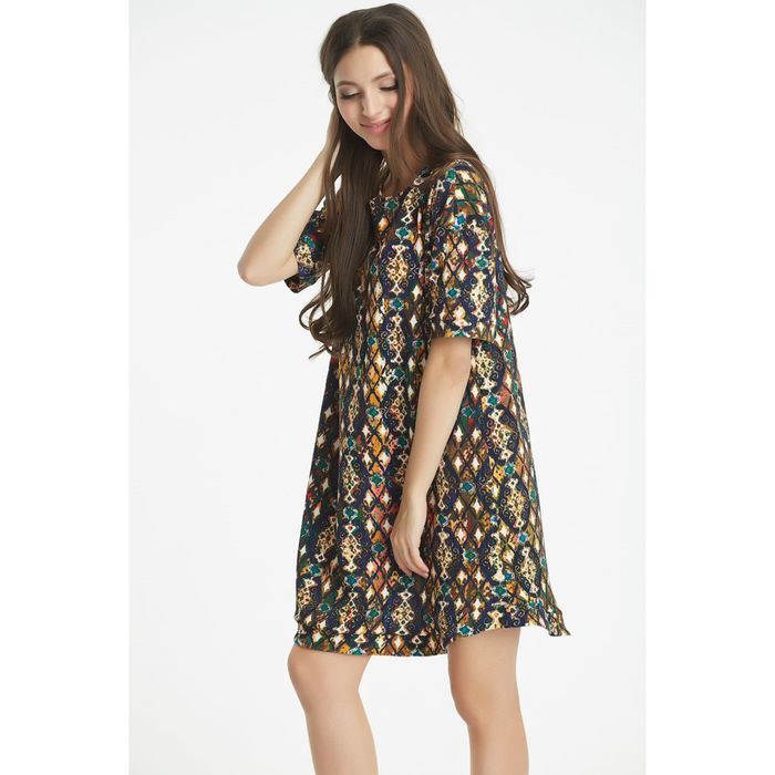 Платье женское, размер 46, цвет мультиколор 112-13