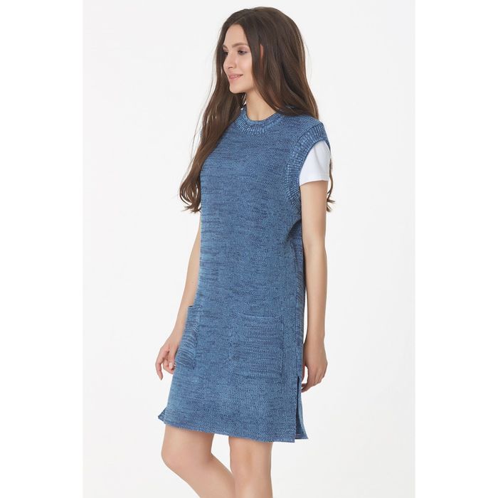 Платье-сарафан женское, размер 42, цвет меланж синий 9167-08