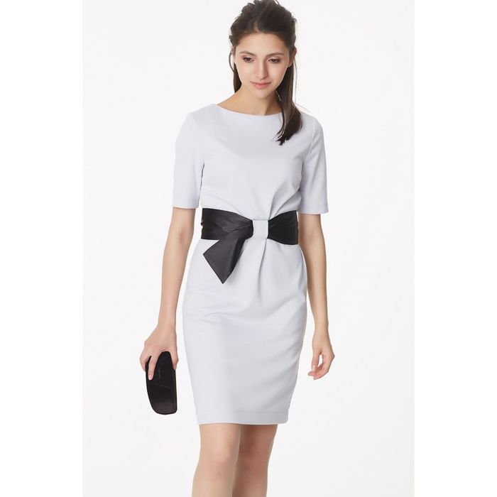 Платье женское, размер 46, цвет светло-серый 154-11