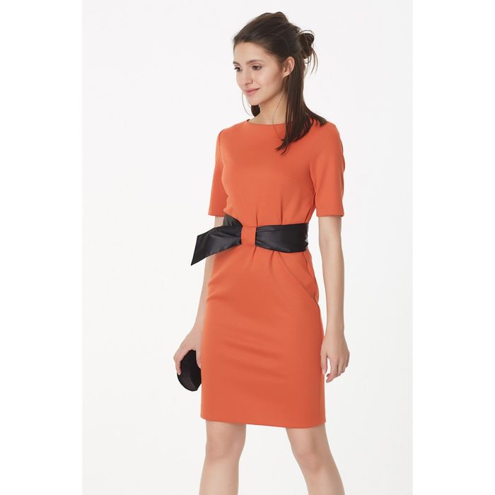 Платье женское, размер 44, цвет рыжий 154-13