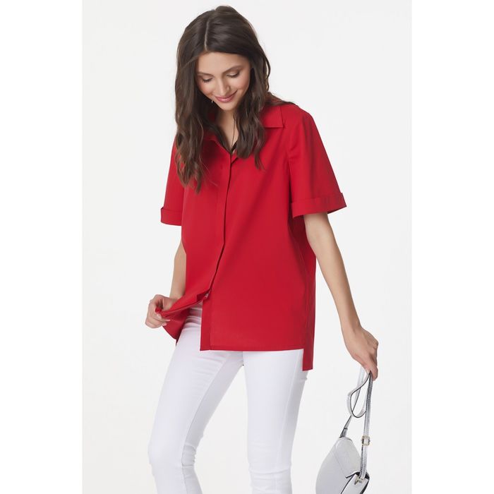 Рубашка женская, размер 46, цвет красный 266-03