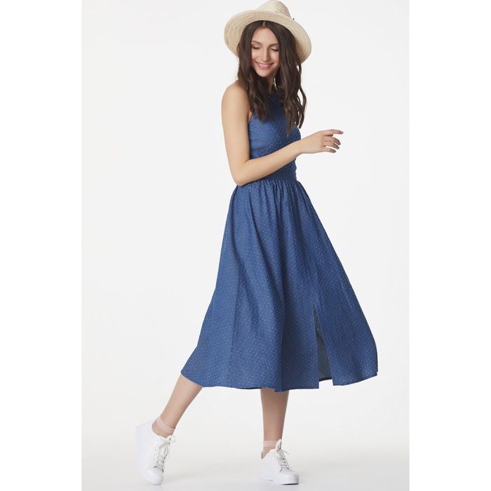 Платье женское, размер 46, цвет синий 176-08