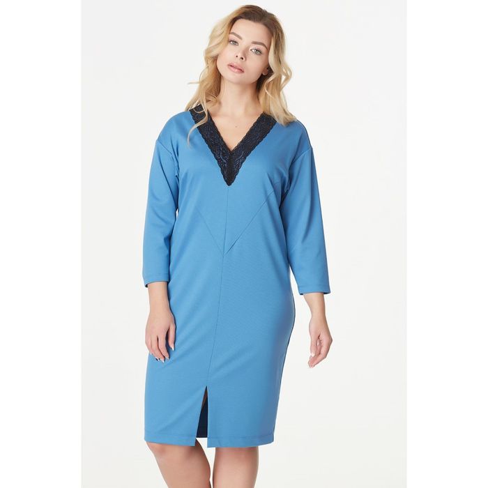 Платье женское, размер 52, цвет голубой 2-104-10