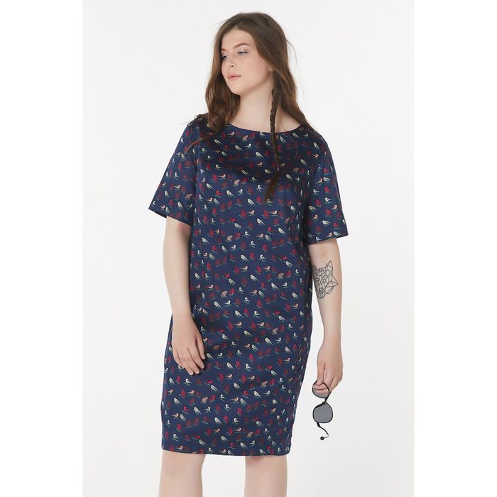 Платье женское, размер 58, цвет синий 2-109-08