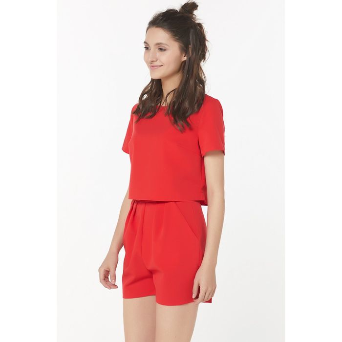 Шорты женские, размер 44, цвет красный 466-03