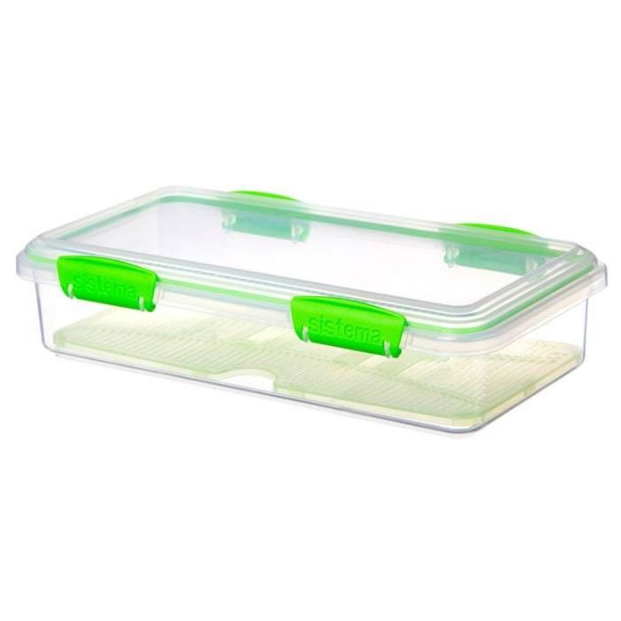 Контейнер для закусок Sistema, зелёный, 1,75 л