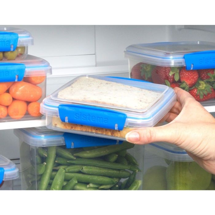 Набор контейнеров для сэндвичей Sistema, голубой, 450 мл, 3 шт.