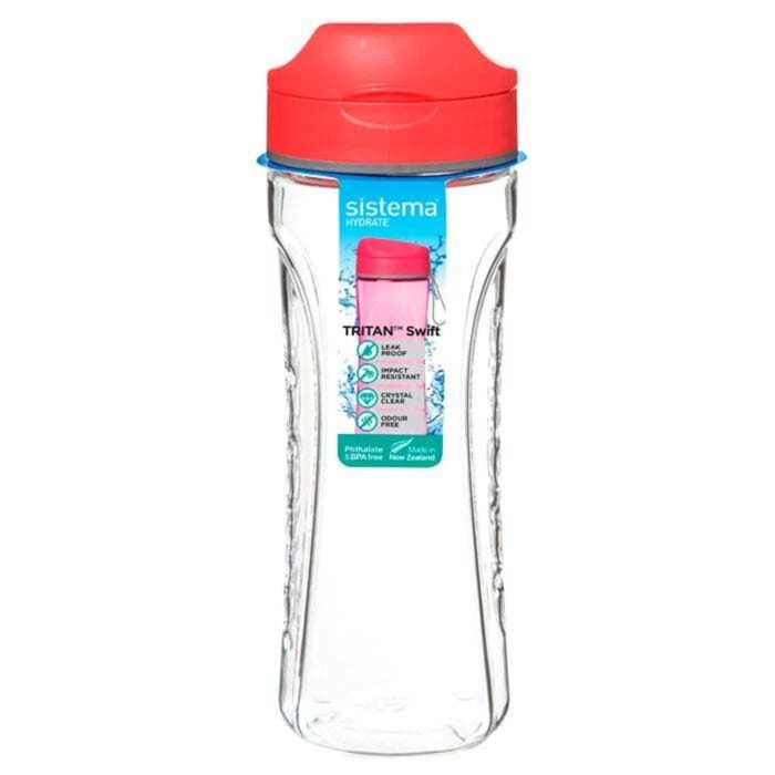 Бутылка для воды тритан Sistema, 600 мл, микс