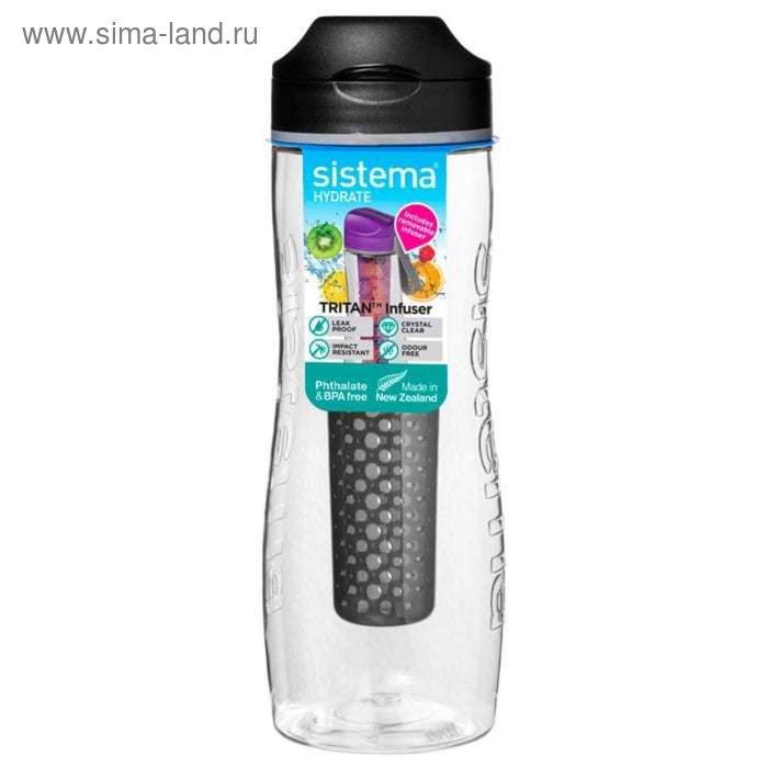 Бутылка для воды Sistema, тритан, 800 мл, цвет МИКС бутылка для воды sistema тритан 800 мл цвет микс