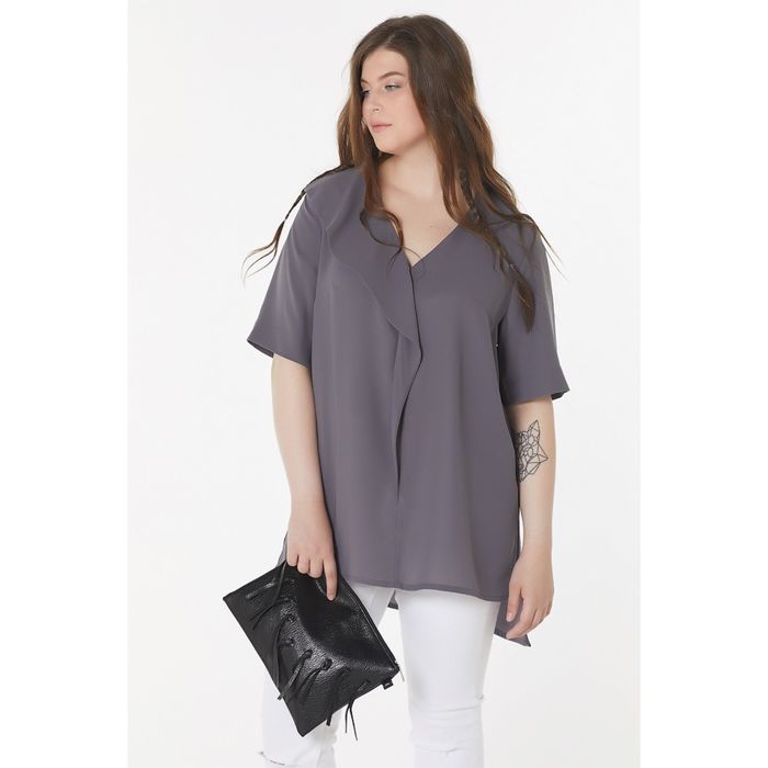 Блуза женская, размер 56, цвет серый 2-208-11