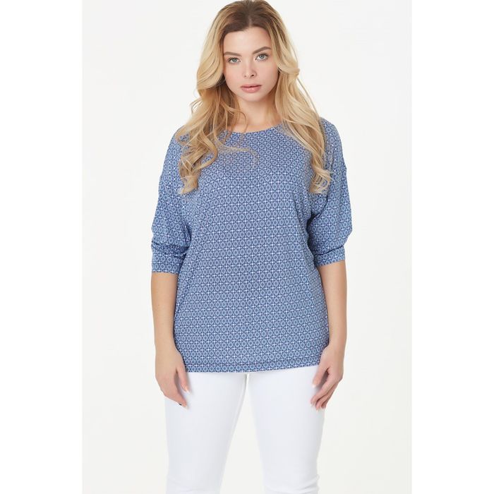 Блуза женская, размер 54, цвет голубой 2-504-10