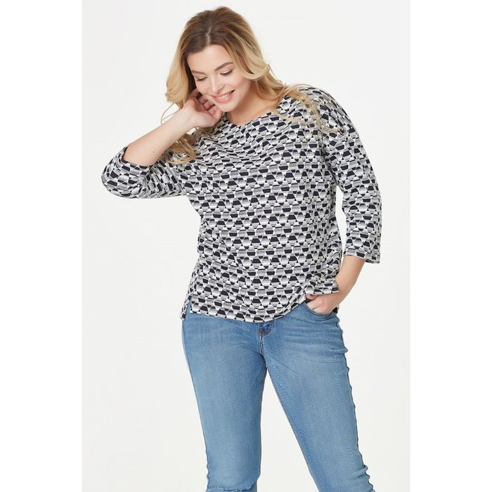 Блуза женская, размер 56, цвет тёмно-синий 2-506-08