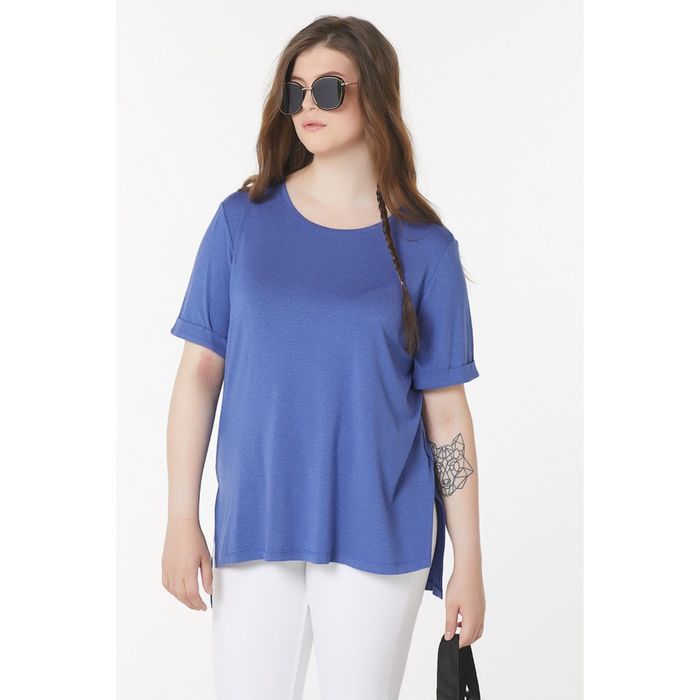 Блуза женская, размер 56, цвет синий 2-508-08