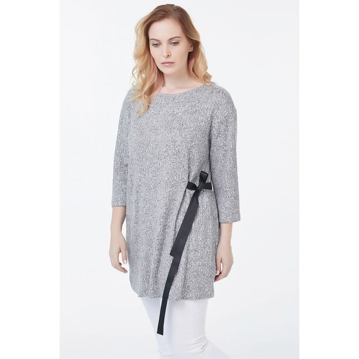 Блуза женская, размер 54, цвет серый меланж 2-511-11